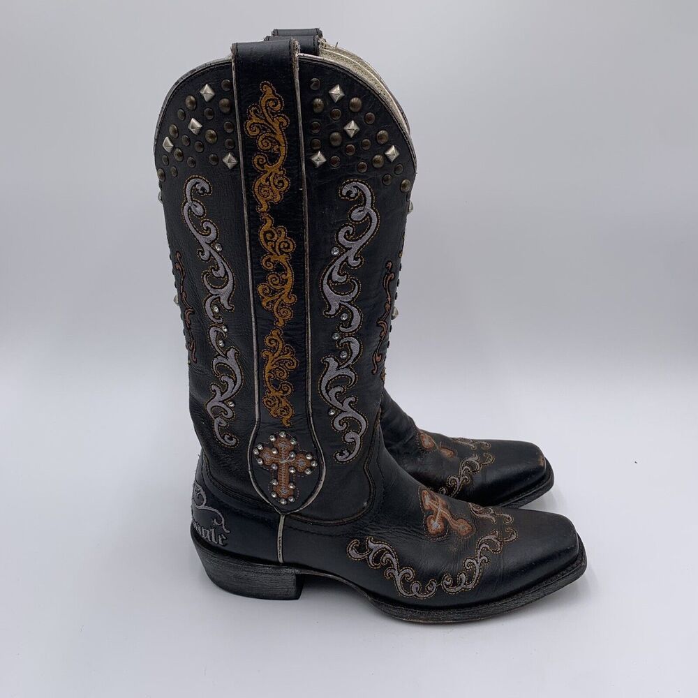 Ariat Gypsy Soule Cowgirl Boots Womens Brown Leather‎ Guilded Gypsy Size 8 B - Picture 3 of 8